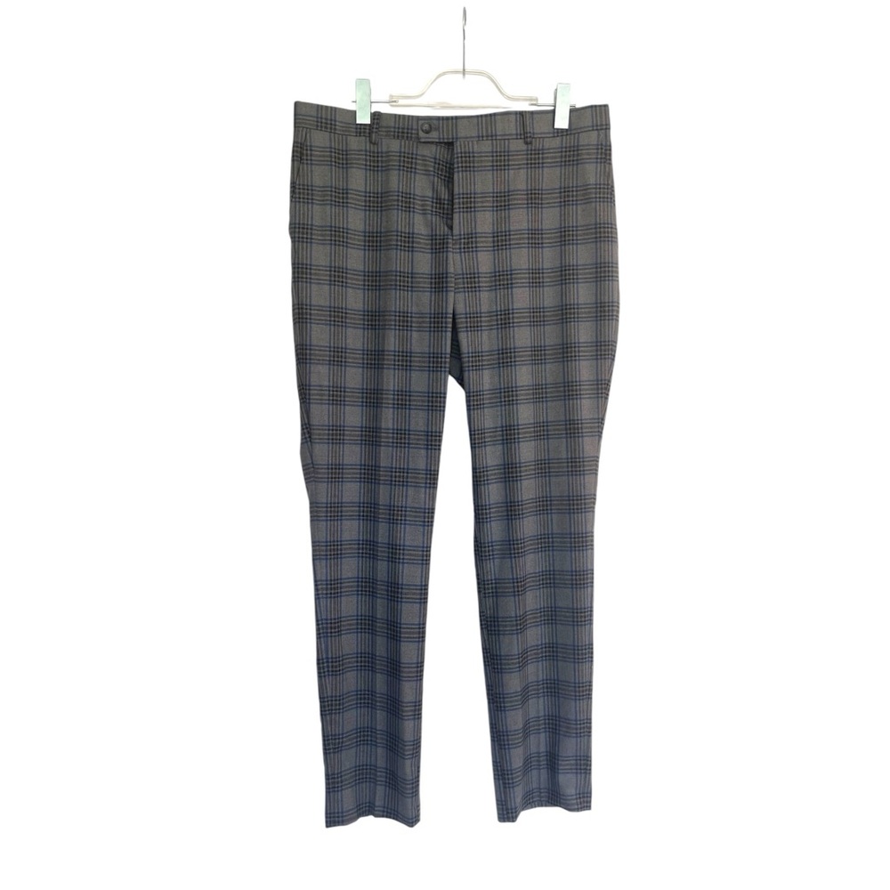 BoohooMAN large check smart pants